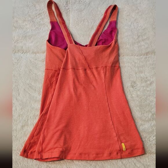 Lole Athletic Tank Top Women’s  Orange Racerback 4-Way Stretch Moist. Size M - Picture 2 of 5